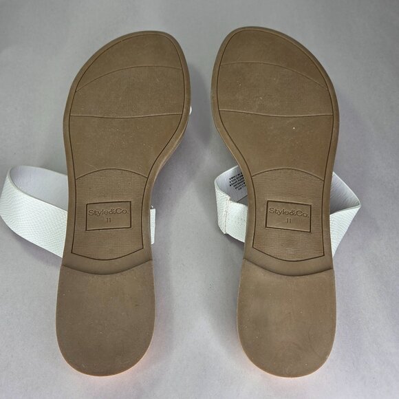 Style & Co Women's Elliee Flat Cushioned Sandals White - Picture 5 of 8